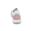 Heel view of RIVAL Women's Coast in White Multi/Peach/Light Blue.