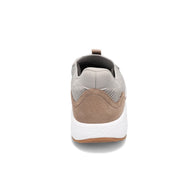 Heel view of RIVAL Men's Coast in Fossil/Clay/Gum.