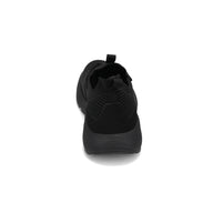 Heel view of RIVAL Women's Reign in Black/Rose Gold.