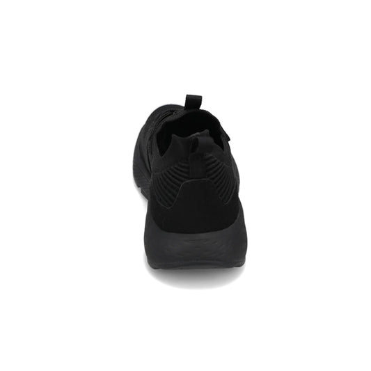 Heel view of RIVAL Women's Reign in Black/Rose Gold.