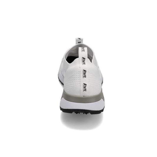 Heel view of RIVAL Men's Drive in White/Grey.