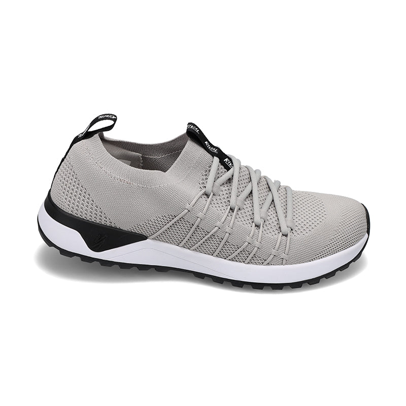Side view of RIVAL Men's Drive in Grey/Black/White.