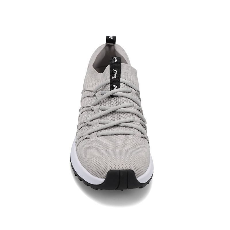 Toe view of RIVAL Men's Drive in Grey/Black/White.