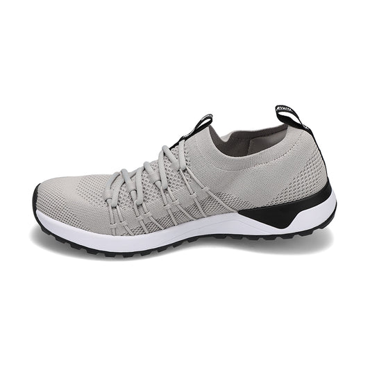 Side view of RIVAL Men's Drive in Grey/Black/White.