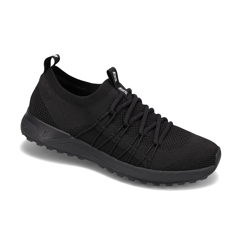 Angled side view of RIVAL Women's Drive in All Black.