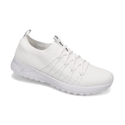 Angled side view of RIVAL Men's Drive in White.
