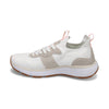 Side view of RIVAL Women's Reign in White/Blush/Gum.