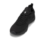 Angled front view of RIVAL Men's Reign Sneaker in Black.