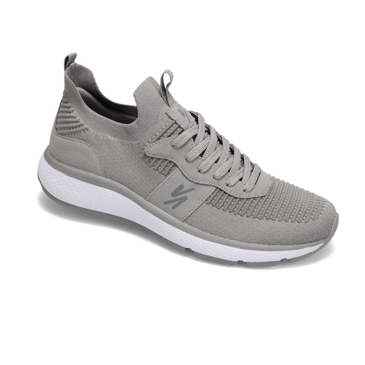 Angled side view of RIVAL Men's Reign Sneaker in Grey.