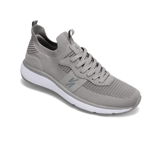 Angled side view of RIVAL Men's Reign Sneaker in Grey.