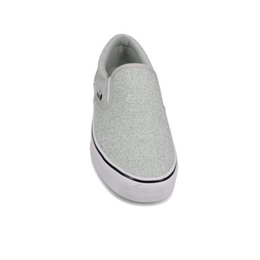 Front view of RIVAL Men's Deuces Slip-On in Heathered Gray.