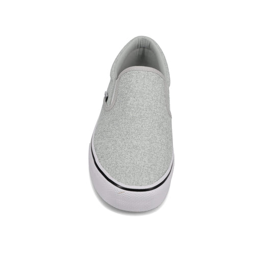 Front view of RIVAL Men's Deuces Slip-On in Heathered Gray.