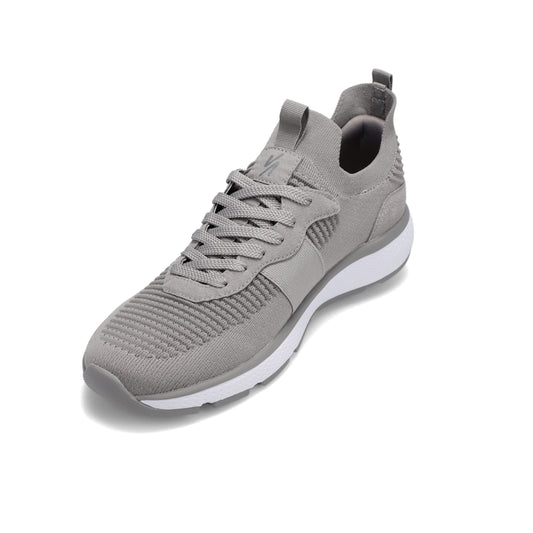 Angled front view of RIVAL Men's Reign Sneaker in Grey.