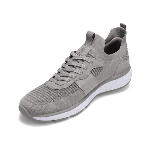 Angled side view of RIVAL Men's Reign Sneaker in Grey.