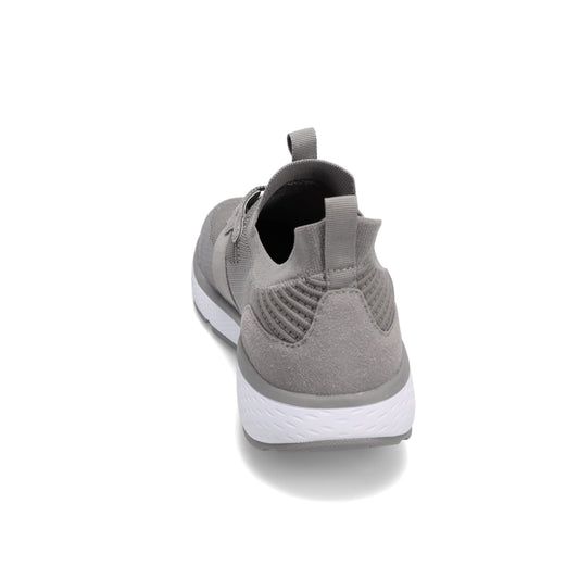 Angled back view of RIVAL Men's Reign Sneaker in Grey.