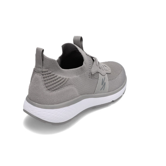 Angled back view of RIVAL Men's Reign Sneaker in Grey.