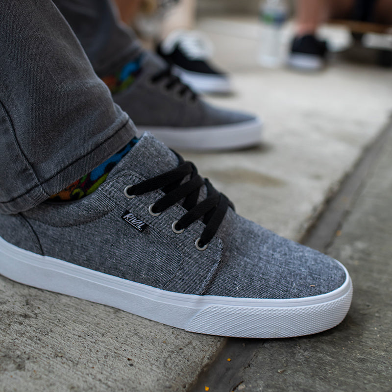 Vans asher chambray outlet mid gray